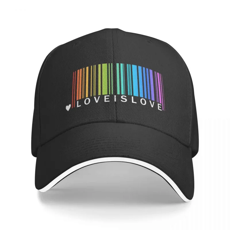 

Love Is Love Pride LGBT Gay Love Multicolor Hat Peaked Women's Cap Personalized Visor Outdoor Hats