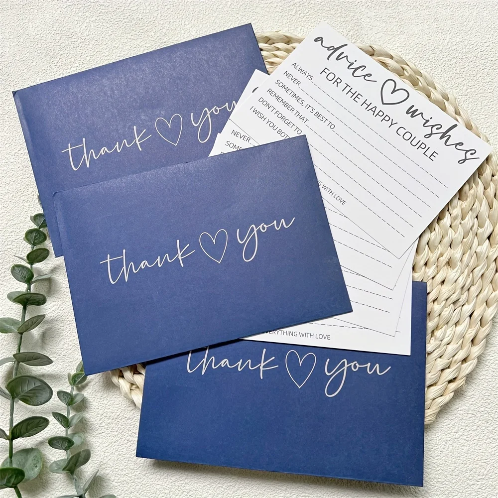 

20pcs/set advice wishes card wedding invitation card for guests, Wedding blessing card novel wedding card Bridal Shower Party