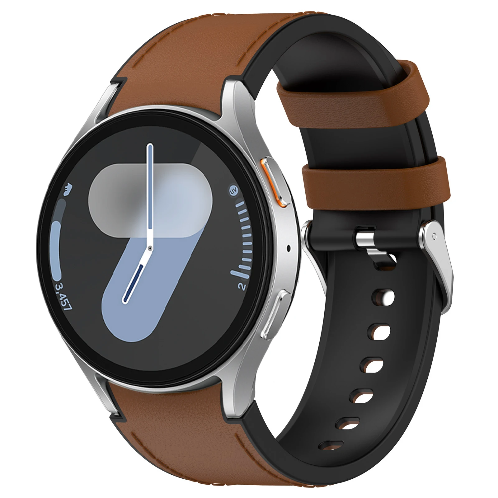Premium No-Gap Leather & Silicone Strap