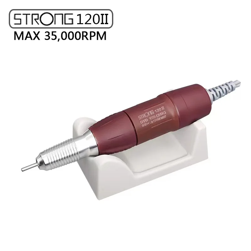 

Nail Polisher Pen Strong 120 Red Silver 35000RPM For Strong 210 90 204 207 Marathon Control Box Electric Manicure Drill Handle