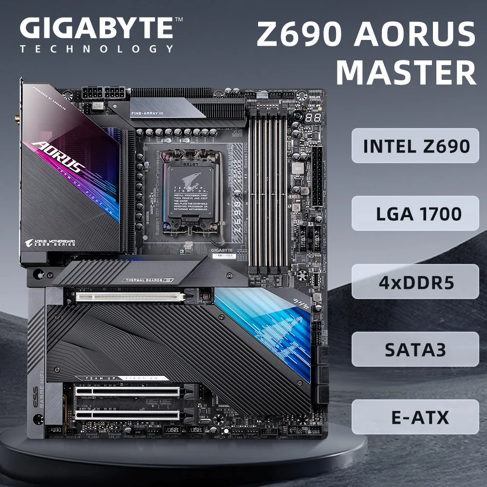 

Gigabyte Z690 AORUS MASTER Motherboard CPU Support i9-12900K i7-12700F LGA1700 Socket Intel Z690 Express Chipset 4 x DDR5 192 GB