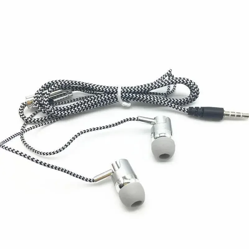 3.5mm In-Ear Stereo Earbuds Earphone Wired Nylon Weave Cable Headset With Mic For Xiaomi wired earphones in ear headphones in ear earphones wired headphones wired earplugs