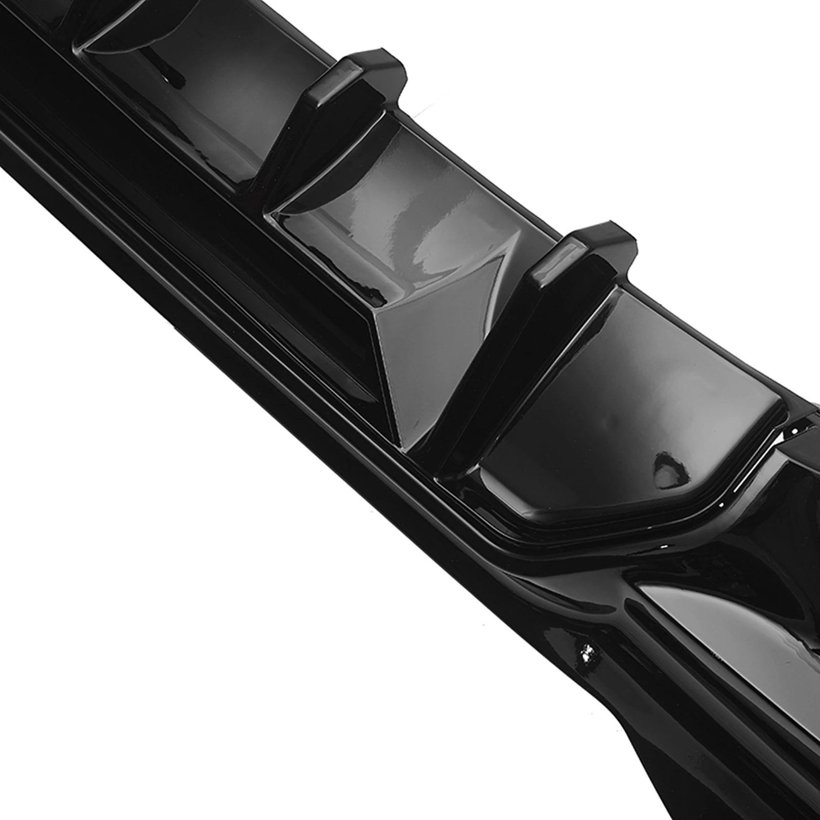 Achterbumper Diffuser Lip Met Lamp Gloss Black Splitter Spoiler Plaat