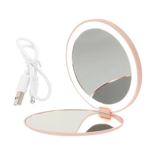 Wobsion LED Lighted Travel Makeup Mirror, 1x/10x, 48 OFF