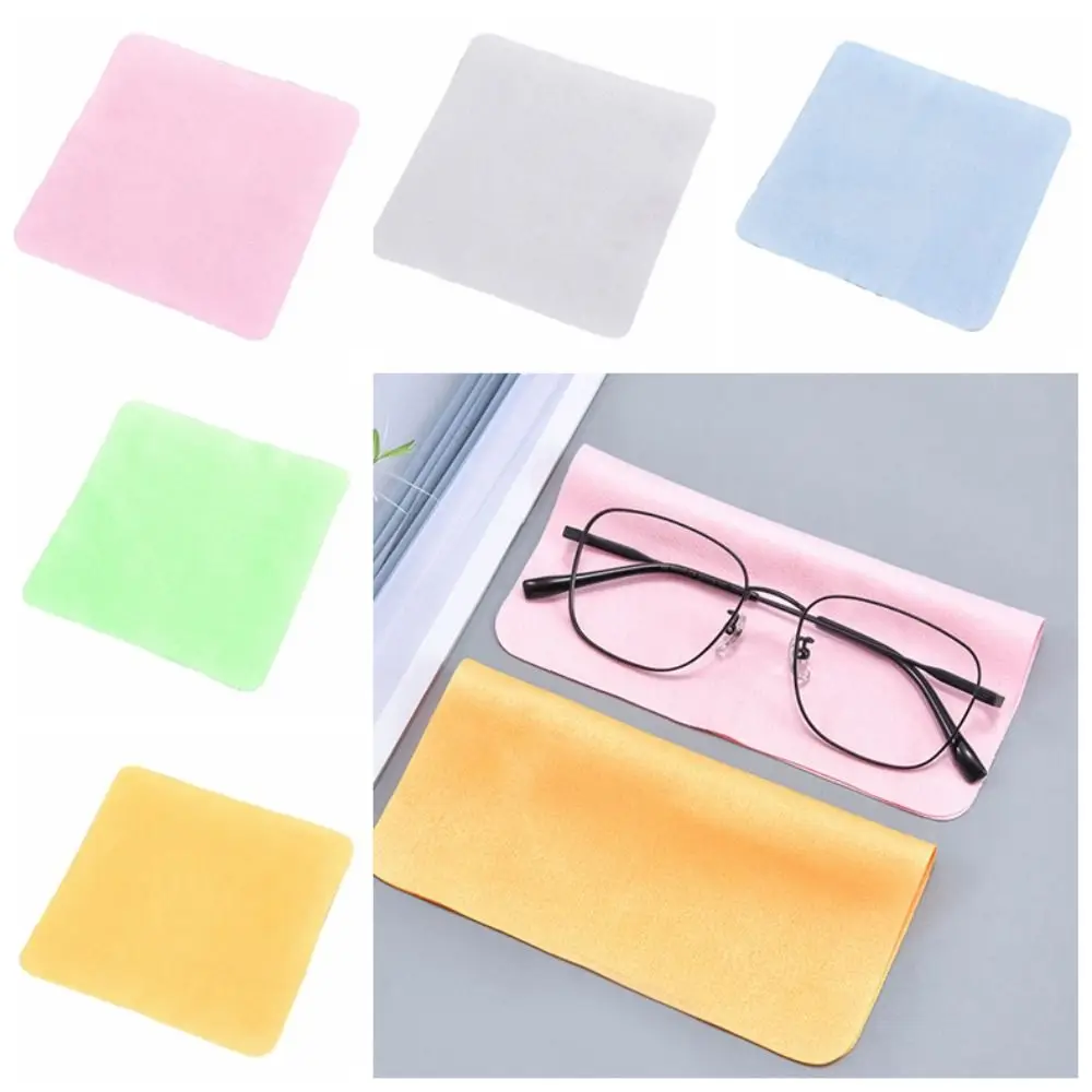 

Solid Color Glasses Cloth Portable Glasses Clean Microfiber Glasses Cleaner Cleaning Wipes Suede Cleaning Wipes Camera