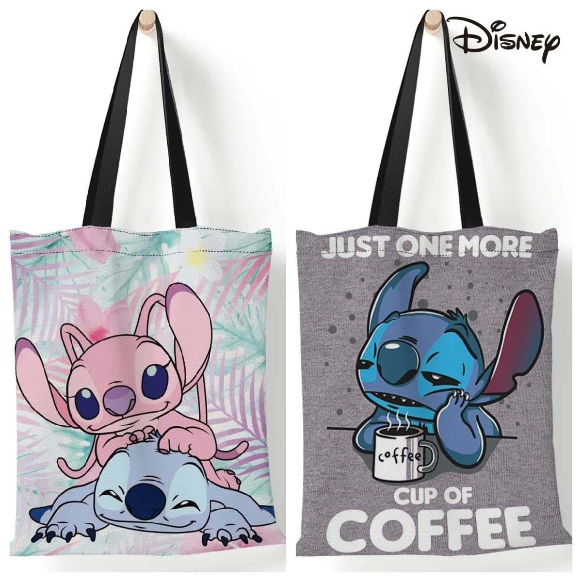 

Disney Lilo & Stitch Handbag Action Anime Figures Stitch Angel Shoulder Bag Cute Cartoon Originality Canvas Pouch Daily Travel