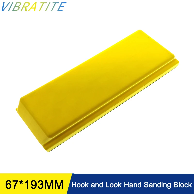 67X193Mm Hand Sanding Block Hook And Loop Polishing Pad For Sanding Discs Woodworking, Furniture Restoration, Automotive Body