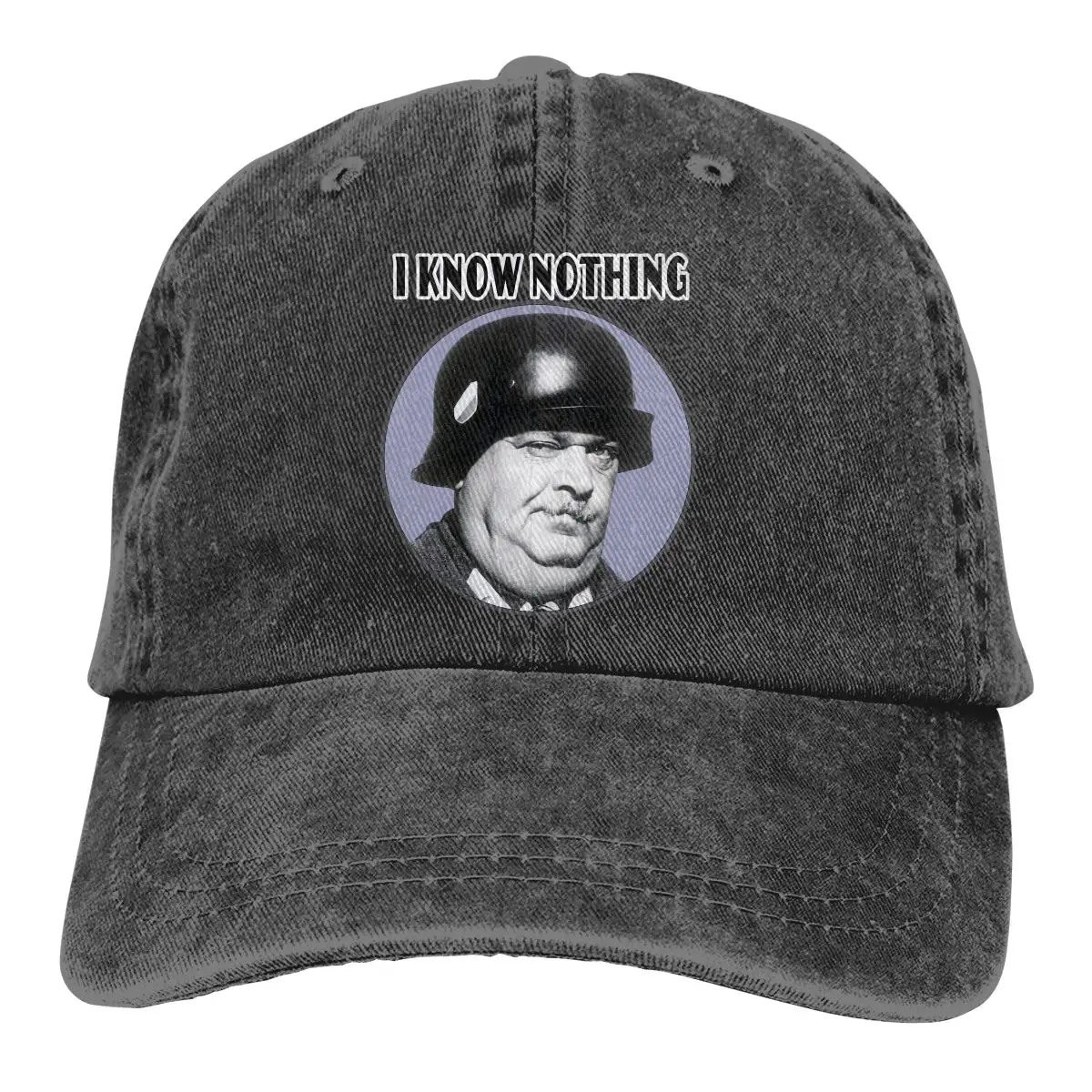

Sgt Schultz I Know Nothing Retro Hogan's Heroes Baseball Cap cowboy hat Peaked cap Cowboy Bebop Hats Men and women hats