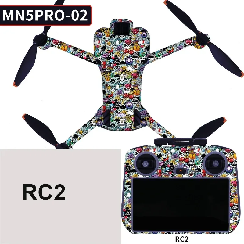 Kit adesivi decorativi per DJI Neo Drone Adesivo per pelle impermeabile Adesivo fai da te per DJI Neo Pellicola protettiva antigraffio Accessori per droni (1