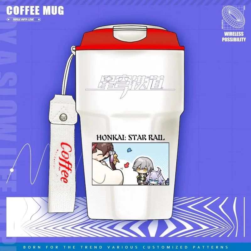 

Чашка из нержавеющей стали 304 с мультяшным принтом, унисекс