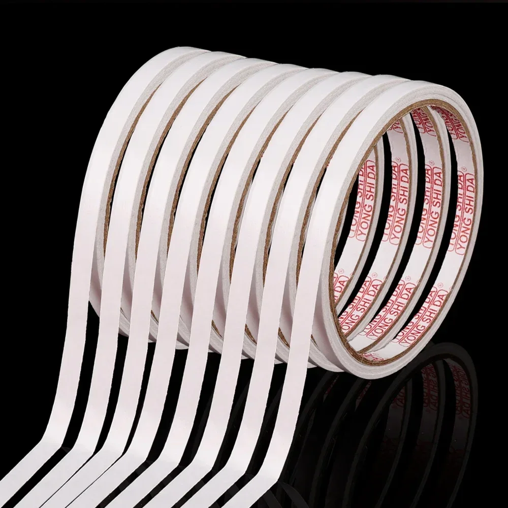 Office Tape Double Sided Strong White Glue Sticker Ultra Thin School Supplies Transparent Heavy Duty Nanos Waterproof Adhesives