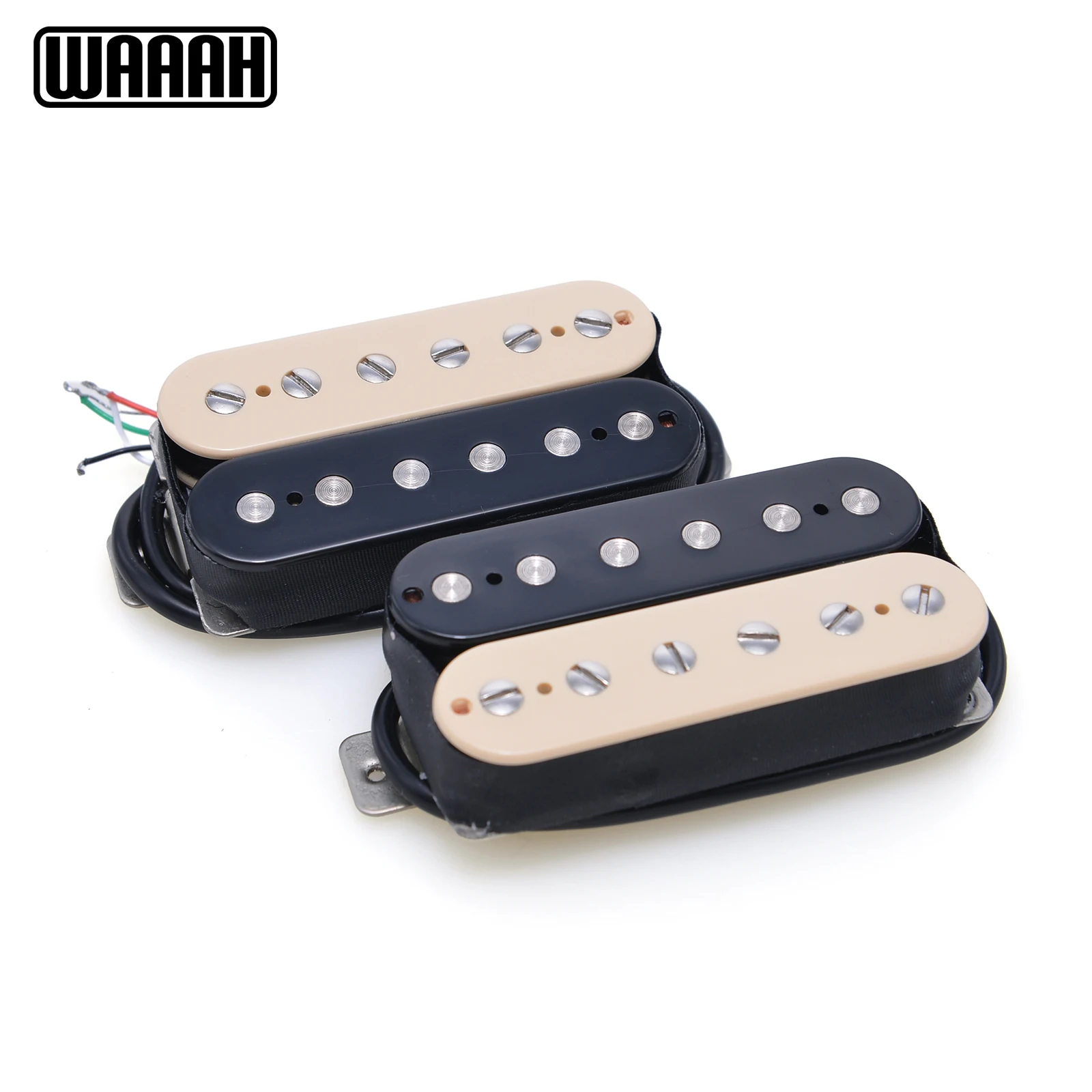 WAAAH GB Style Alnico II Bridge Humbucker Pickup Schwarz Weiß Zebrafarbe Alnico 2 Magnet für E-Gitarre WAAH Pickups