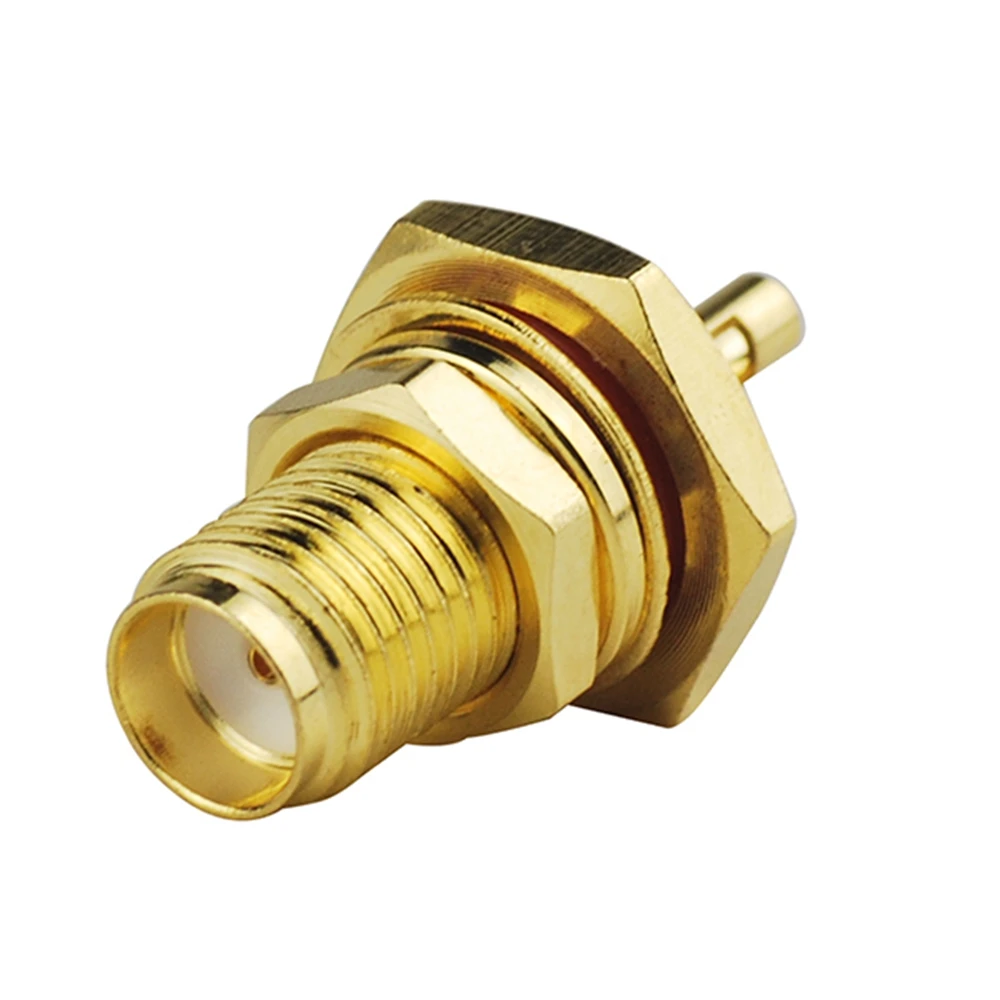 Superbat 10pcs SMA Female Bulkhead O-ring Cable Mount RF Coaxial Connector for 1.13mm,1.37mm Cable - Bulkhead Mount