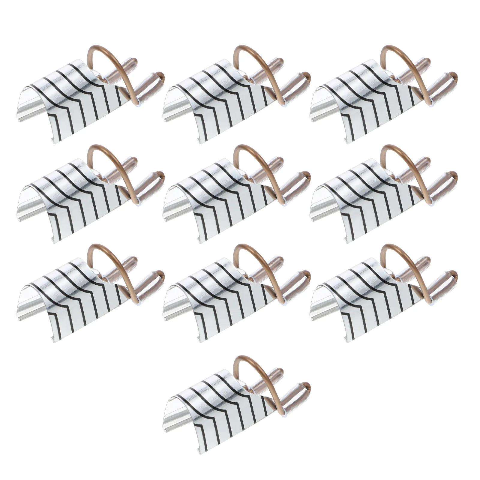 10개 네일 포일 아트 재사용 가능한 알루미늄 네일 폼 (프렌치 연장 및 큐티클 제거용) 전문 매니큐어 도구 (가정용)