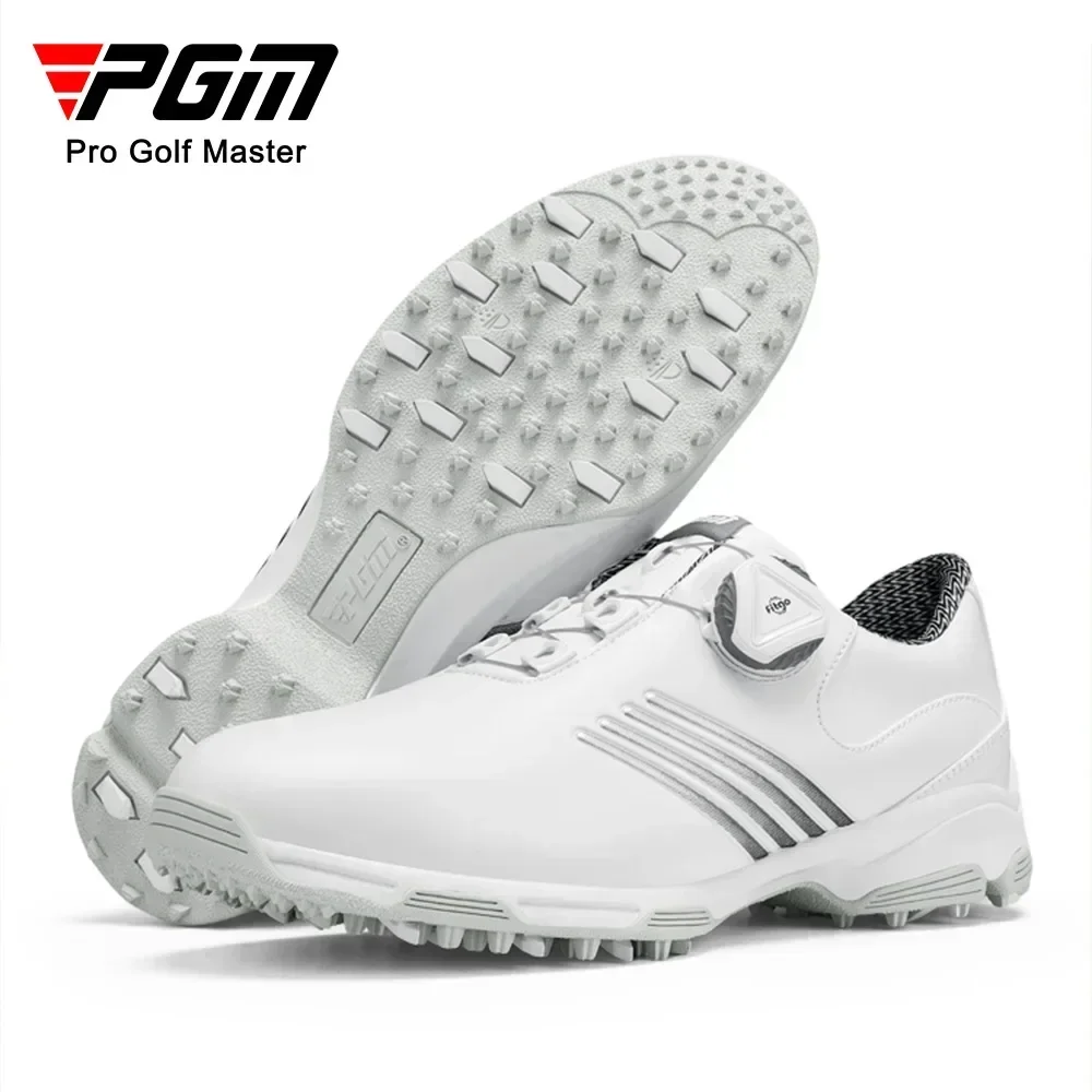 PGM Waterproof Golf Shoes Womens Shoes Lightweight Knob Buckle Shoelace Sneakers Ladies Breathable Non-Slip Trainers Shoes XZ162 5