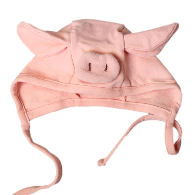 0-2 Y Pig Pink Pig Hat Skulli Hat Photography Prop