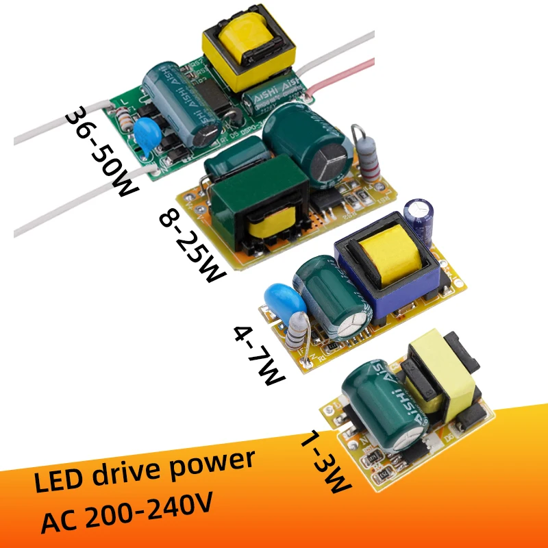 3 50W LED Lamp Driver Light Transformer Input AC85 265V Power Supply Adapter 280mA 290mA Current