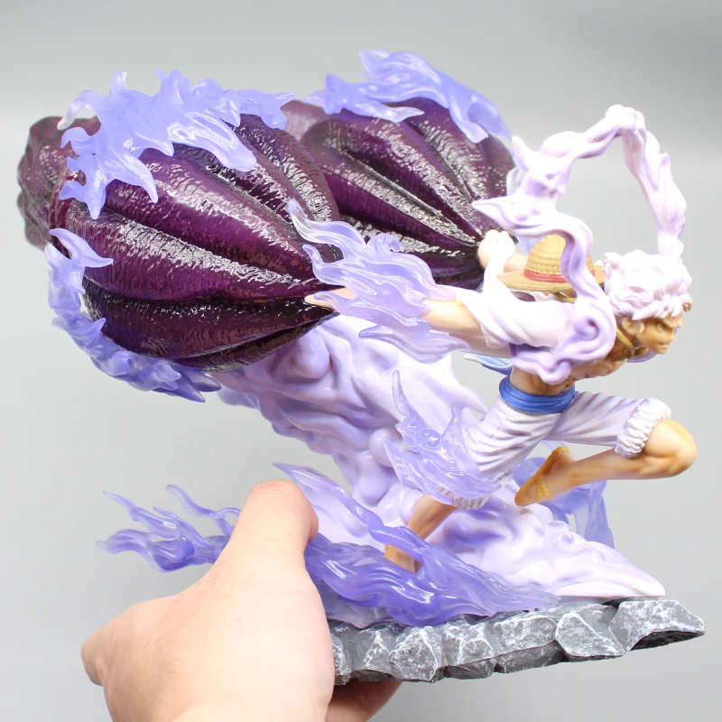 27cm One Piece Gear 5 Luffy Figure Sun God Nika Luffy Pvc Action Figures Gk Statue Collection Figurine Model Toys Kids Gifts