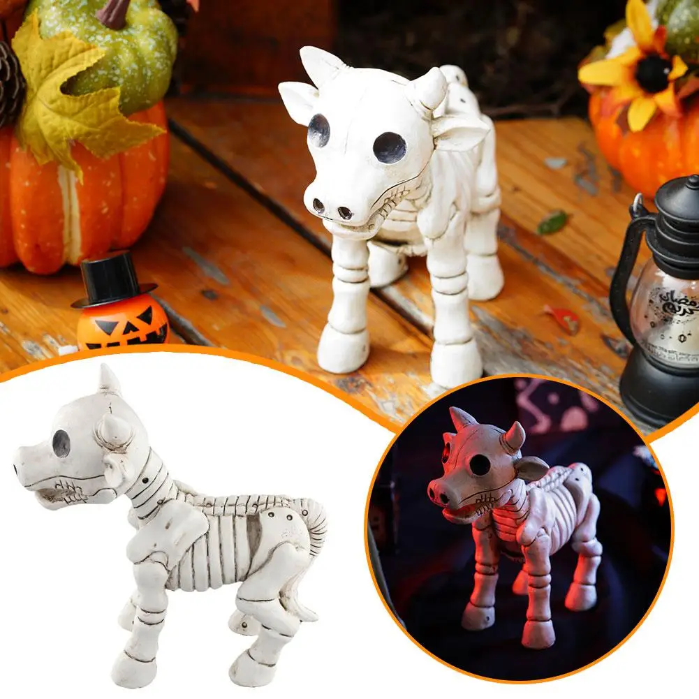 

Halloween Cow Skeleton Christmas Decor Outdoor Garden Ornament Yard Accessories Party Home Bone Calf Decoration Lawn V8B2