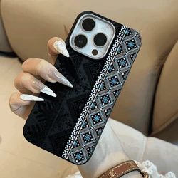 Luxury Fashion Retro Totem Phone Case - Elegant Shockproof Silicone Protection for iPhone 15 Plus (HE - P0225)