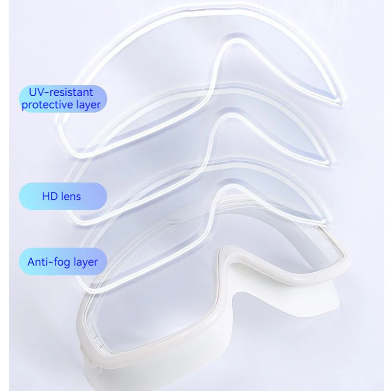 0 To -7.0 Myopia Optical Silicone Large Frame HD Clear Anti Fog Adjustable Swimming Goggles Diving Eyewear for Adult Men Women 3