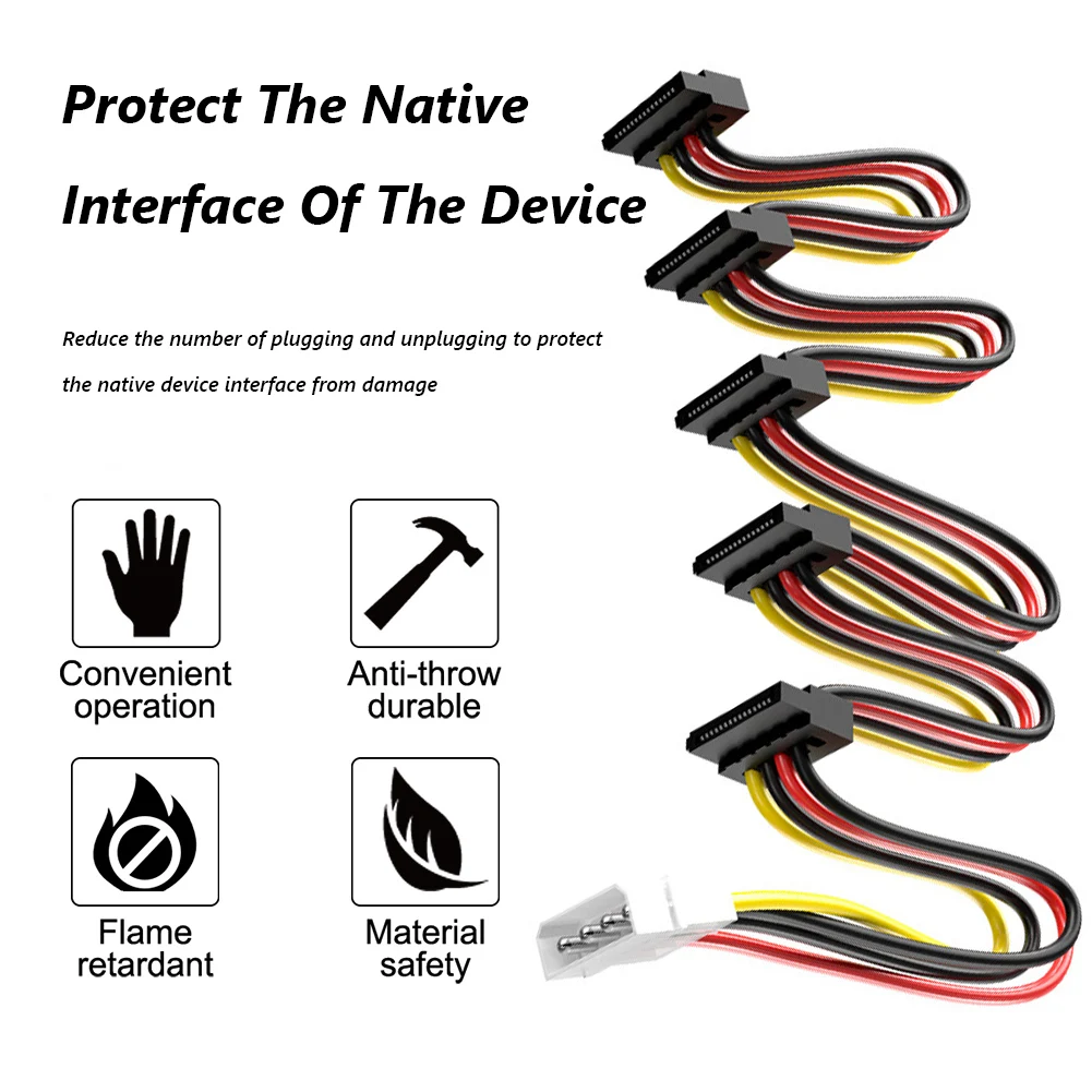Cable Divisor De Alimentacion Sata Dafurui | Cuotas Sin Interés