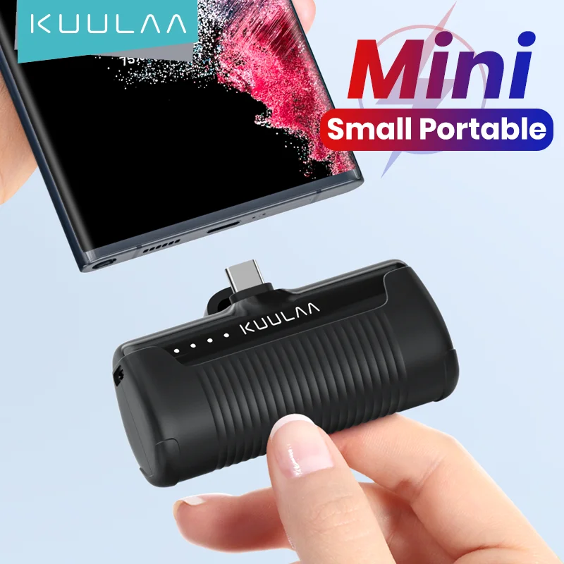 iWALK Cargador portátil pequeño USB C, cargador de teléfono portátil de  4500 mAh para Android, batería de banco de energía compatible con Samsung