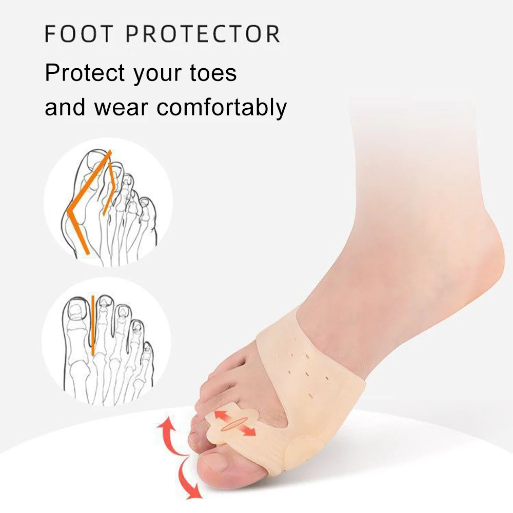 Toe Corrector Silicone Bunion Corrector Toe Separator Bunions Toe Corrector Valgus for Finger Separator Hallux Valgus Comfort