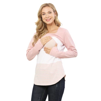 Long Sleeve Pregnancy Tops Maternity Clothes 1