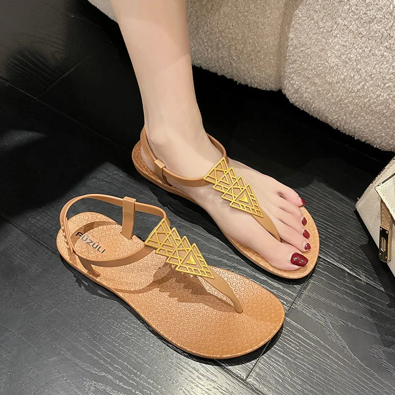 Women Sandals Summer Flat Shoes Female Bohemian Flip Flops Ladies Vacation Beach Sandales Girls Street Footwear