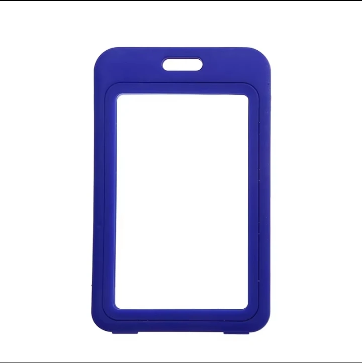 1PCS Plastic Badge Employee Badge Holder Double Sided Transparent Retractable Card Holder Office Staff Badge Holder