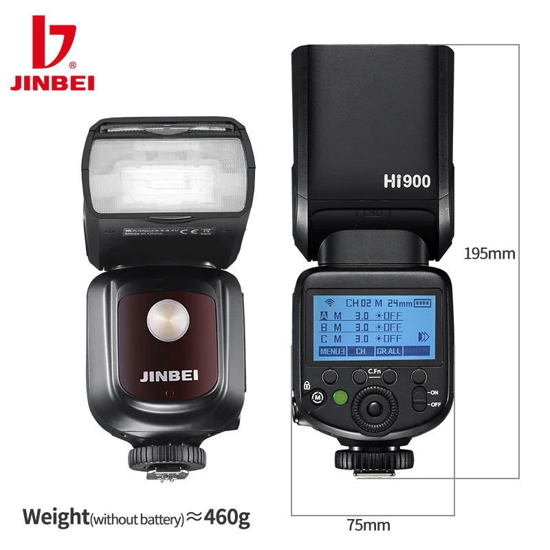 JINBEI HI900 TTL HSS Speedlite Camera Flash Speedlight Universal Hot Shoe for Canon Sony Nikon Fuji Olympus Cameras 5