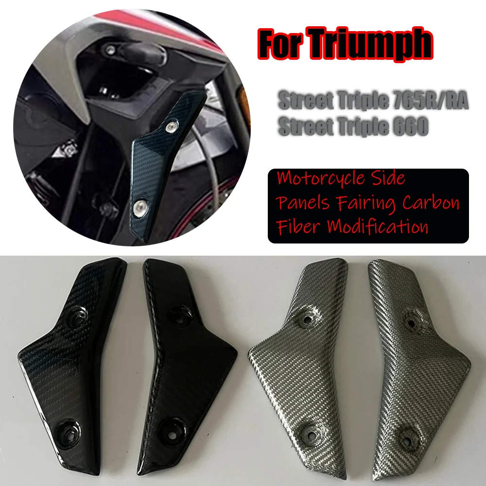 

Motorcycle Side Panels Fairing Carbon Fiber Modification Kits Water Tank Side Panels For Triple 660 Street Triple 765 R/RS