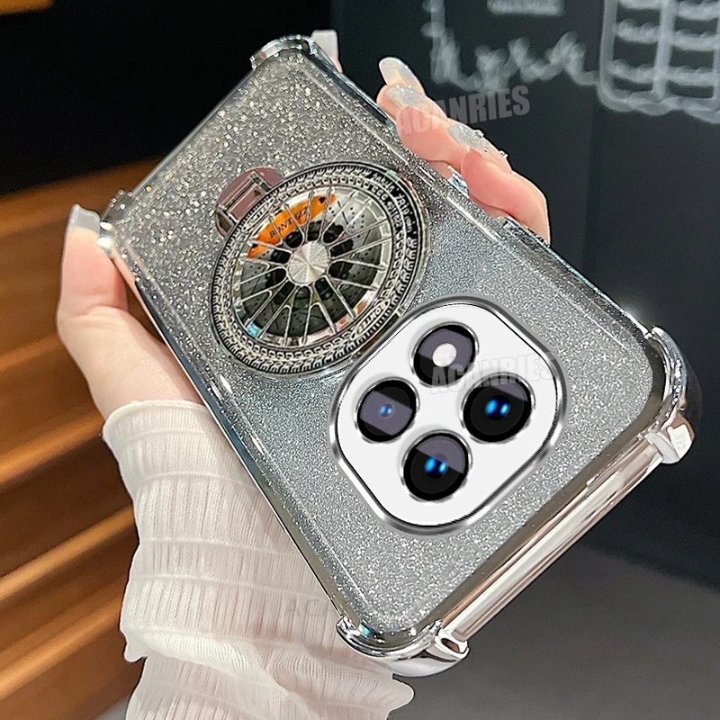 Plating Rotate Gyro Holder Silicone Stand Case