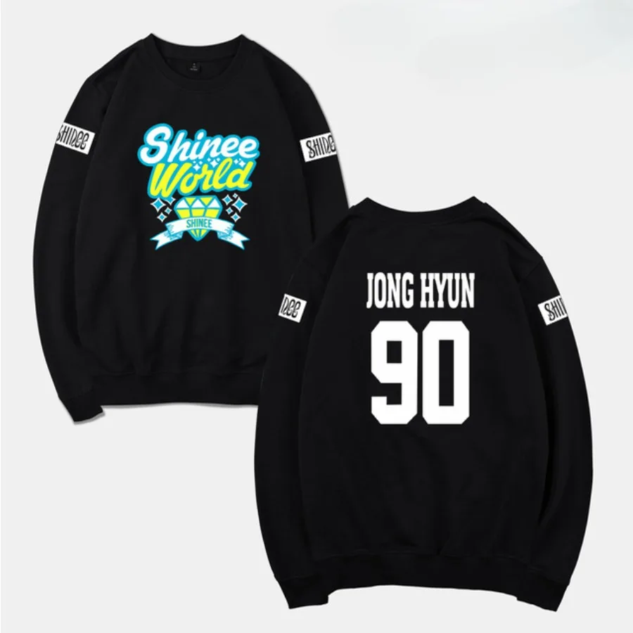 

K POP KPOP SHINEE Oversized Hoodie Women Men Long Sleeve Crewneck Sweatshirt Taemin Jonghyun Key Minho Onew K-POP Clothes