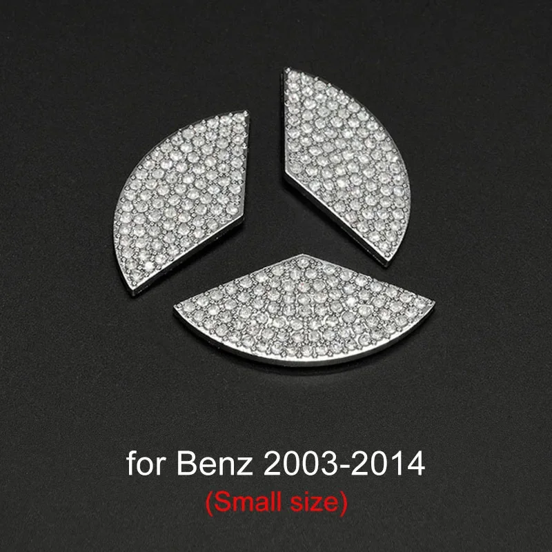 thumbnail image 1 of Calcomanía decorativa con emblema de diamante para volante de coche, de lujo, con ostentosas decoraciones, accesorios para coche Mercedes Benz, 1 of 5