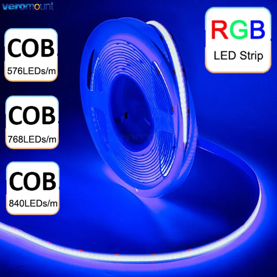 SUBOSI 10m Wifi COB RGB LED Bande Lumineuse Avec Chaîne Lumineuse