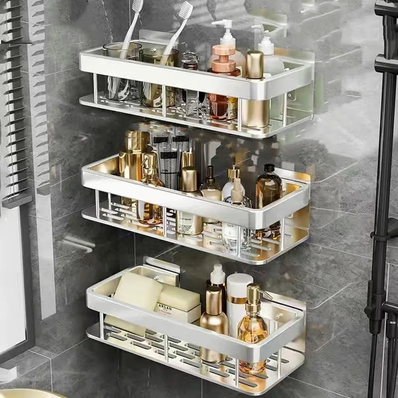 BathroomShelvingPerforationFreeBathroomSuppliesToiletShowerGel