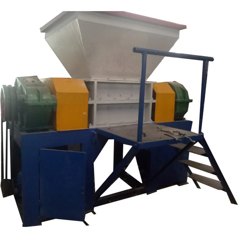 2022 Small Double Shaft Rubber Recycling Crusher / Metal Shredder For  Industrial Waste Tire Treatment Metal Plastic Wood