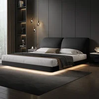 Lits Queen 180x200cm en promotion – Cadre de lit flottant, lit double pour chambres à coucher, chambre de mariage, chambre de dortoir – Mobilier de chambre complet et essentiel 2