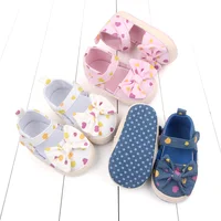 Baby Shoes Girl Spring and Summer Sandal First Step Shoes 6 to 12 Month Baby Girl Toddler Shoes Dots and Bowknot 2