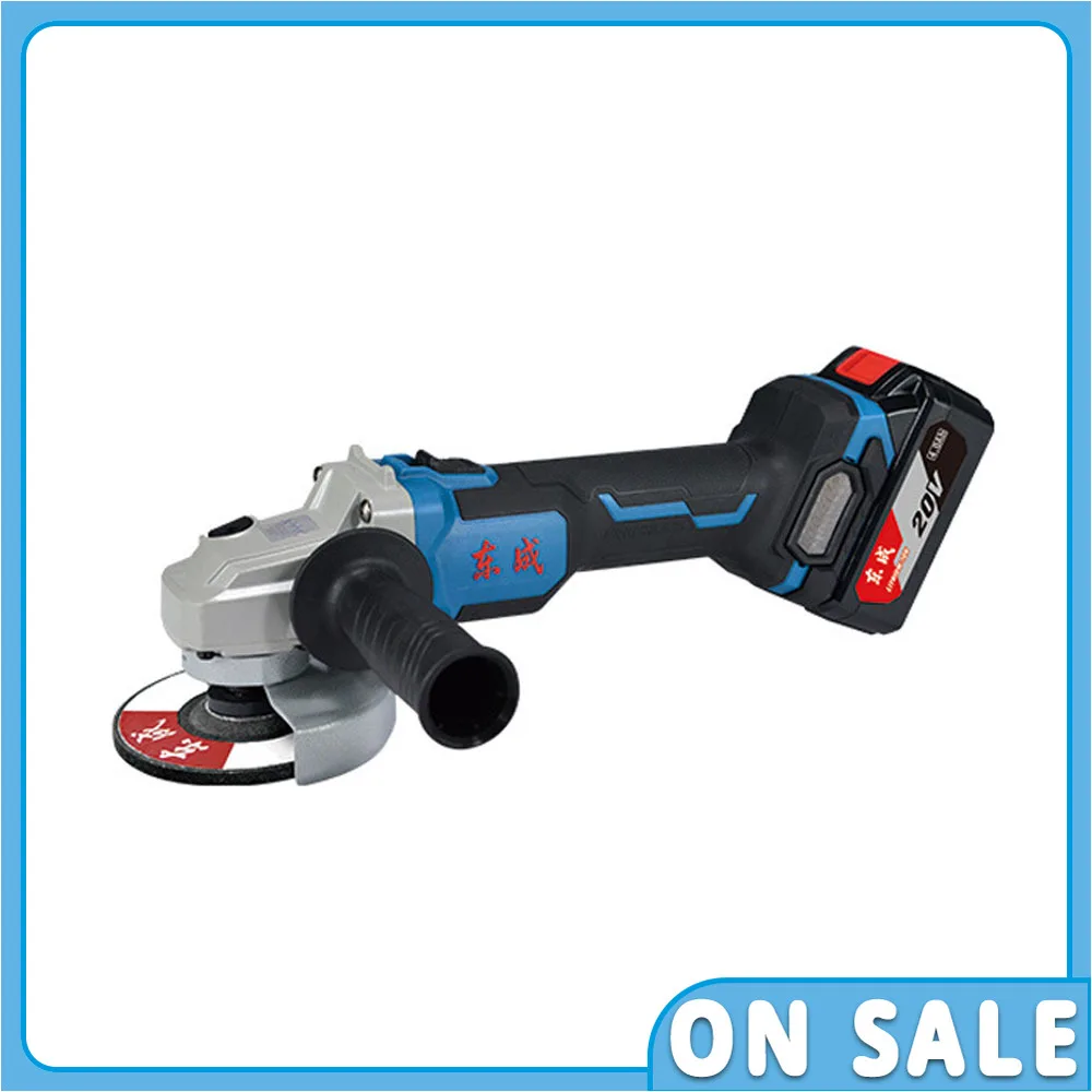 Lithium Electric Angle Grinder Cordless Brushless 20V Adjustable Speed Polishing Machine Rechargeable Power Tool For DCSM03-125