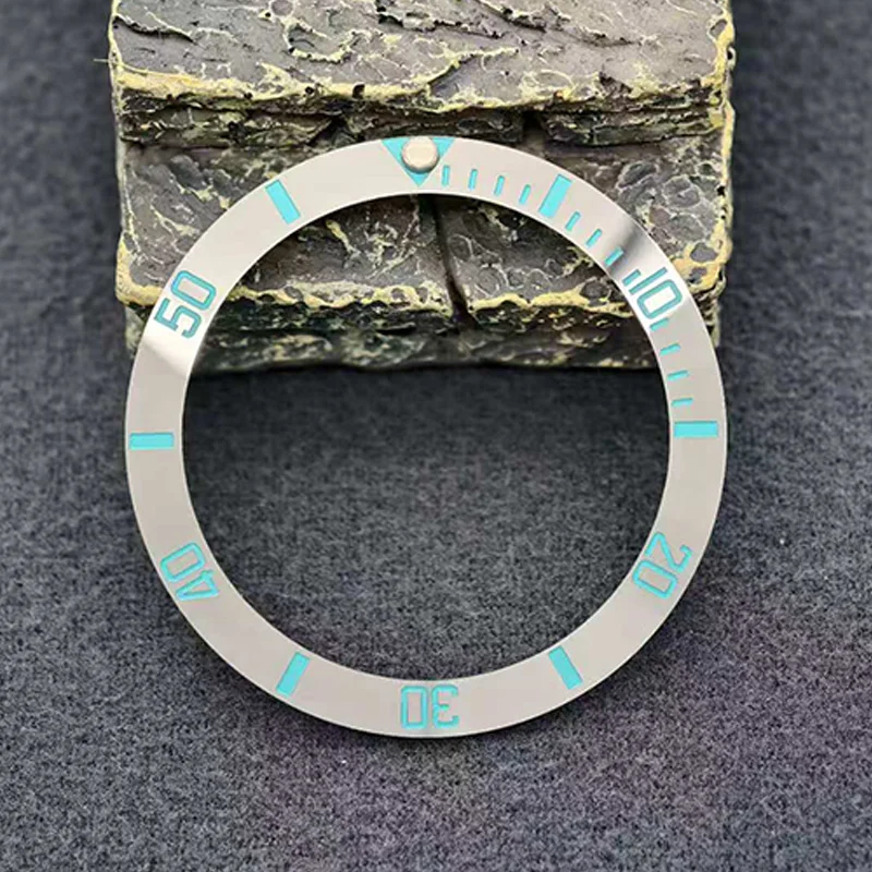 Curved 38mm Ceramic Bezel Insert Ring for Men's Watch Replacement