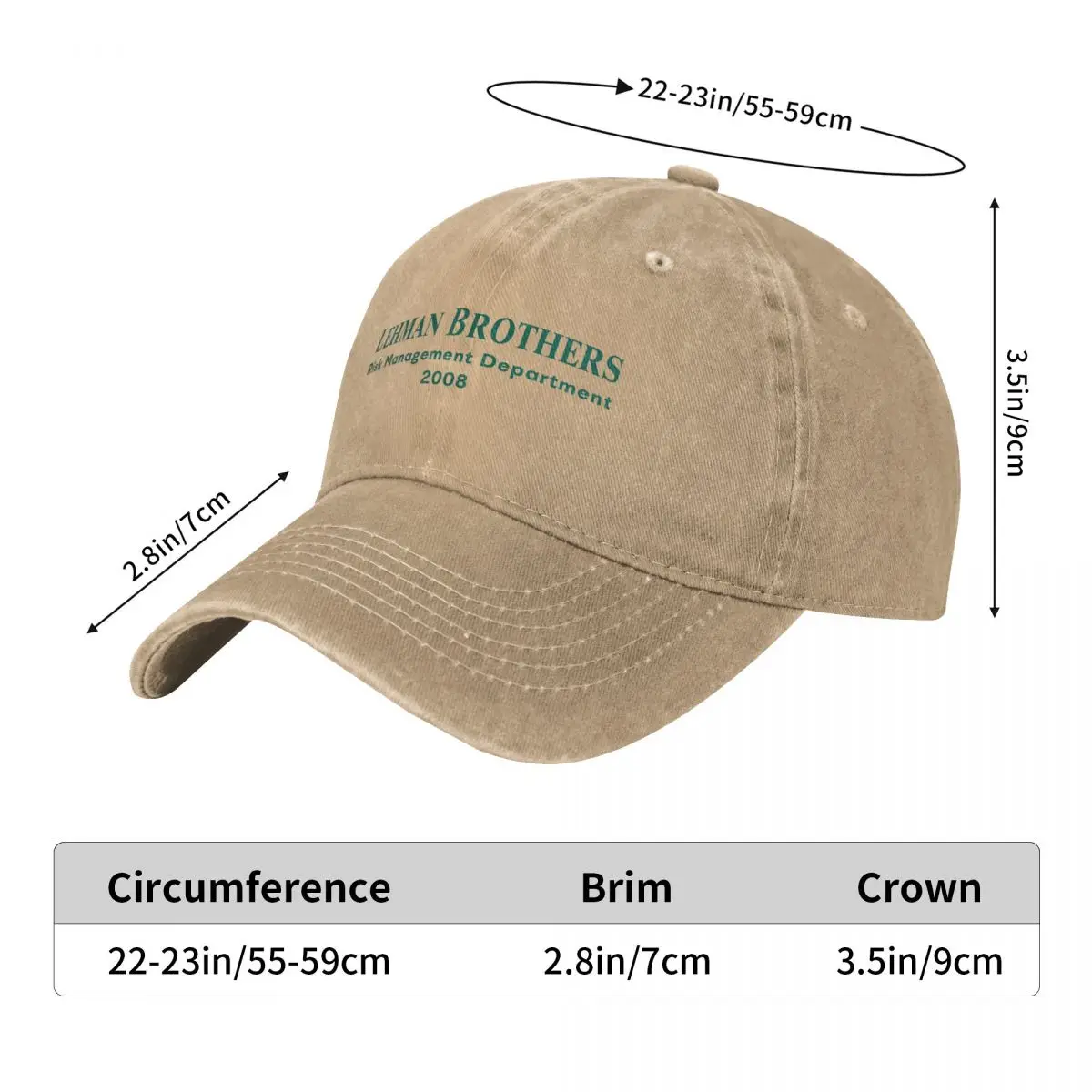 Lehman Brothers Risk Management Trucker Hat Outfits Vintage Distressed Denim Casquette Dad Hat For Men Women Adjustable 2