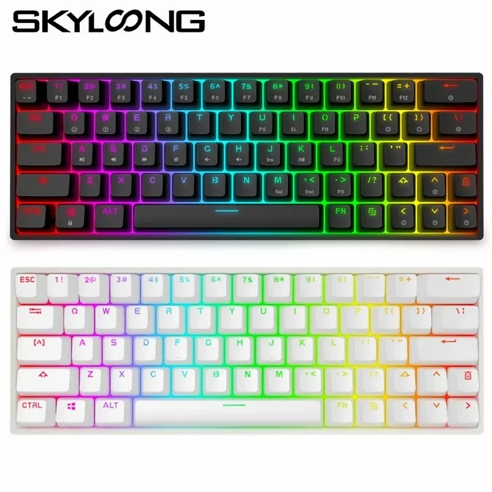 

Механическая клавиатура Skyloong GK64 SK64, 64 клавиши, горячая замена, RGB подсветка, ABS клавиши, клавиши со стрелкой, IP6X Win/Mac Gateron, оптическая часть