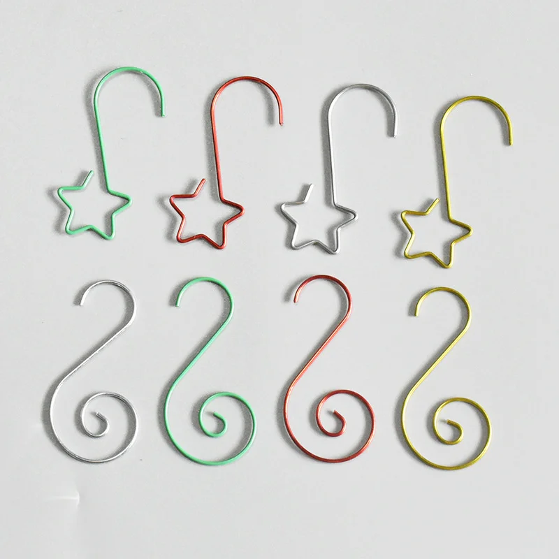 20pcs Christmas Ornaments Metal S-Shaped Hooks Holder Christmas Tree Ball Pendant Hanging Decorations for Home Navidad New Year