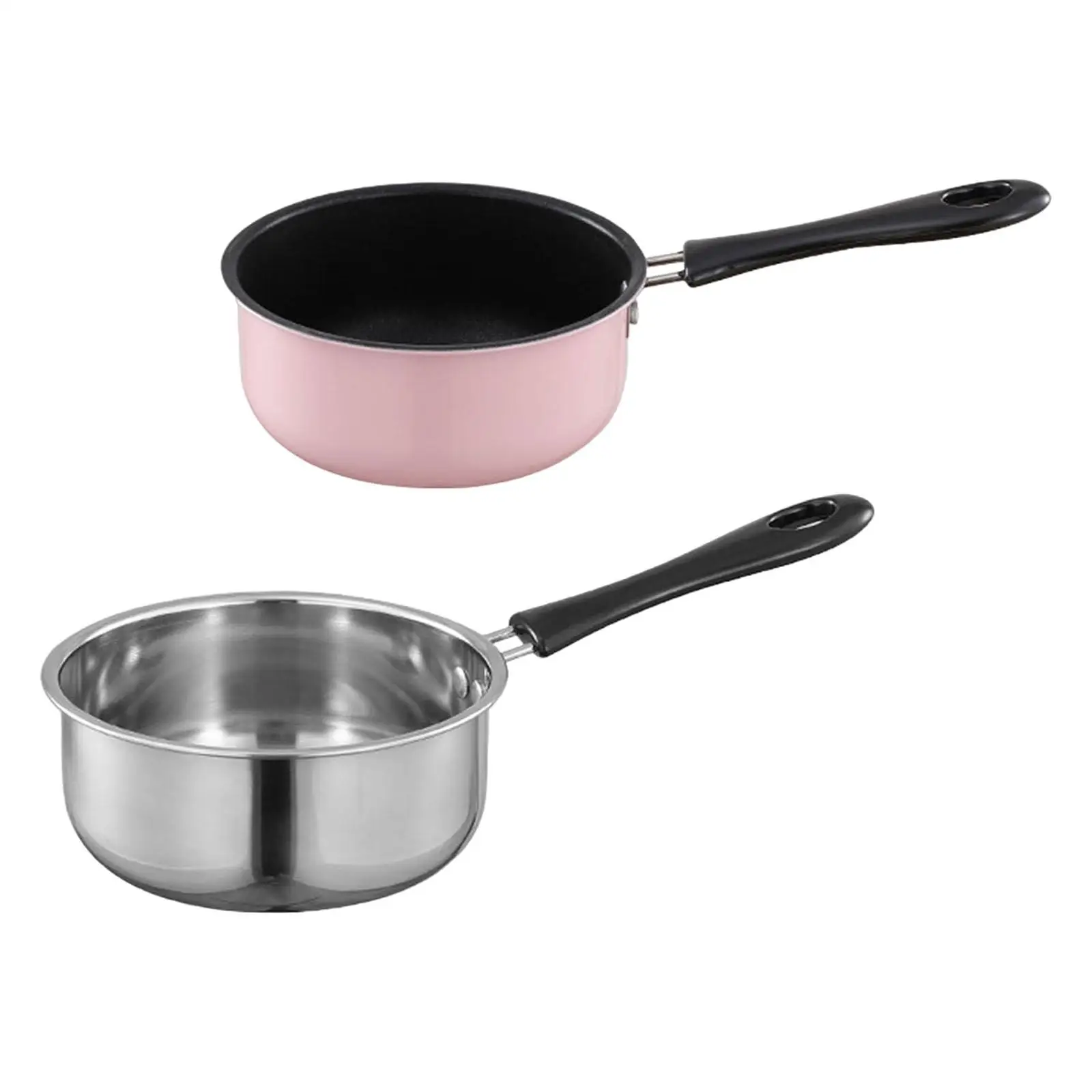 Milk Pan Porridge Cooking Pot with Long Handle Non Stick Butter Warmer Small Saucepan for Gas Stove Kitchen Induction Cooker