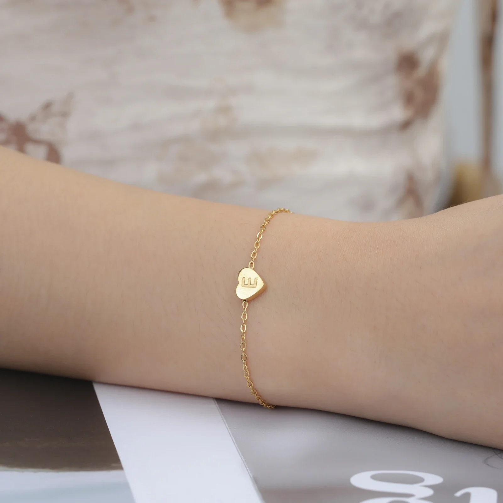 Bracciale Con Iniziali Donna, Bracciale Con Doppia Lettera
