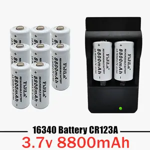 cr123a battery rechargeable 17345 lipo battery carregador de pilhas  recarregáveis bateria recarregavel pilas recargables usb - AliExpress