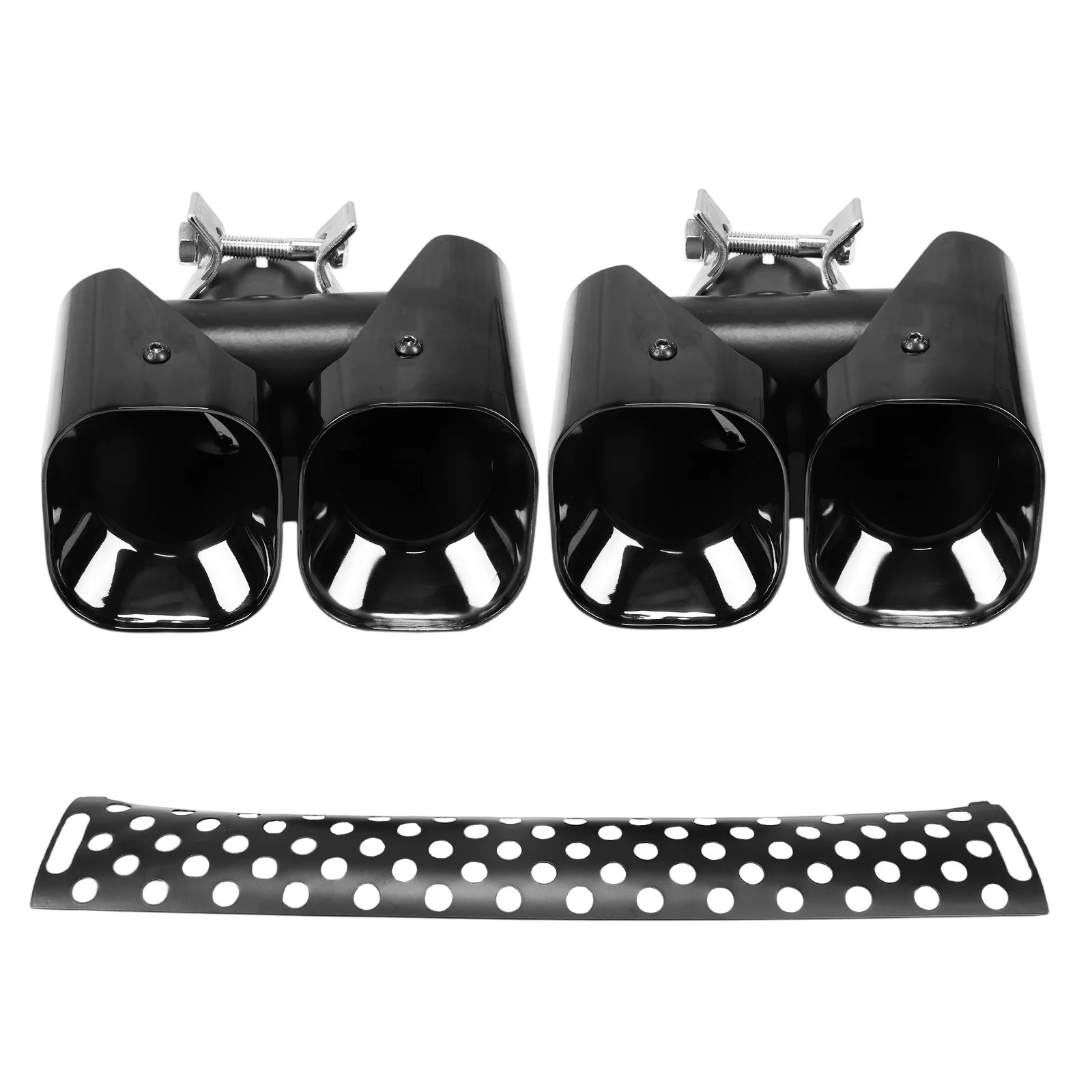 Car Rear Tailpipe Stainless Steel Decorative Exterior Accessories Car Dual Exhaust Tips for Land Rover Defender 90 110 130 20-25